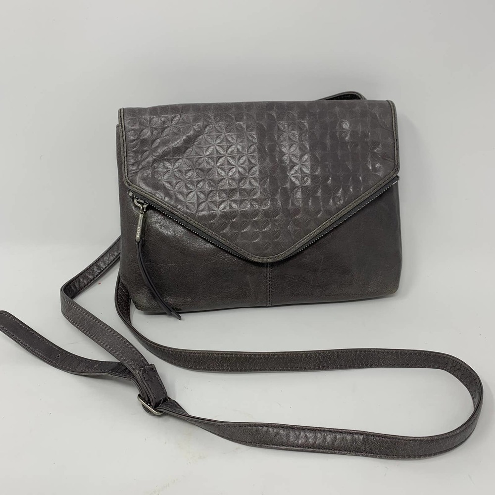 HOBO Dark Brown Quilted Leather Crossbody Bag